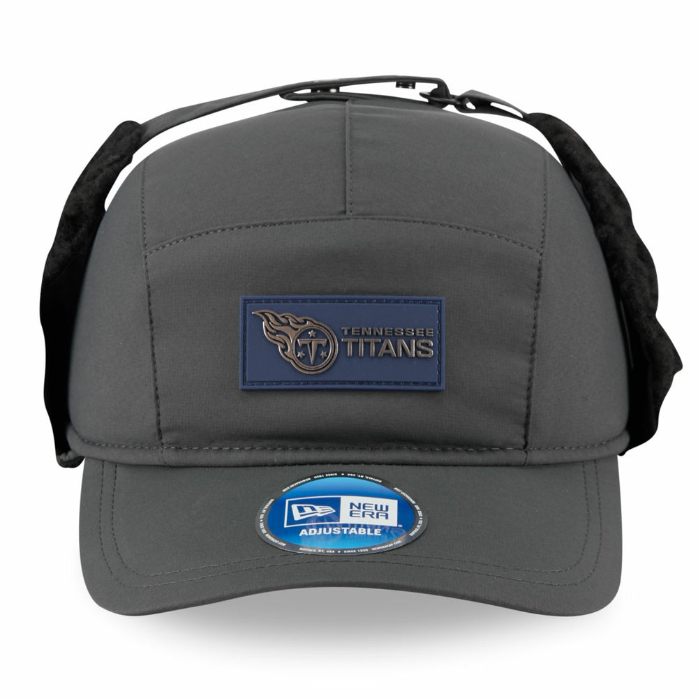 Tennessee Titans New Era 2025 Sideline Cold Weather Runner Dog Ear Adjustable Hat - Charcoal Hats