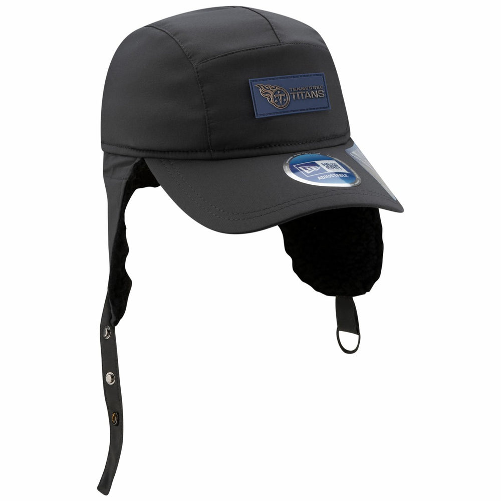 Tennessee Titans New Era 2025 Sideline Cold Weather Runner Dog Ear Adjustable Hat - Charcoal Hats