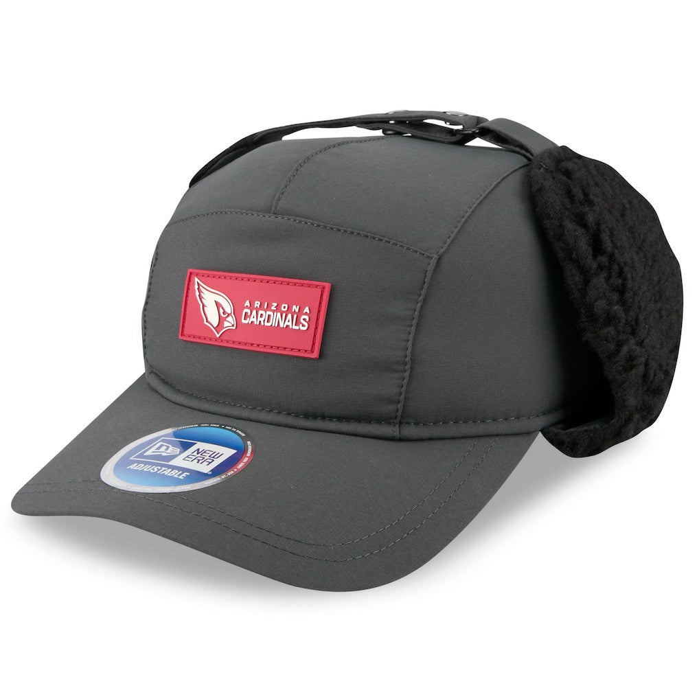 Arizona Cardinals New Era 2025 Sideline Cold Weather Runner Dog Ear Adjustable Hat - Charcoal Hats