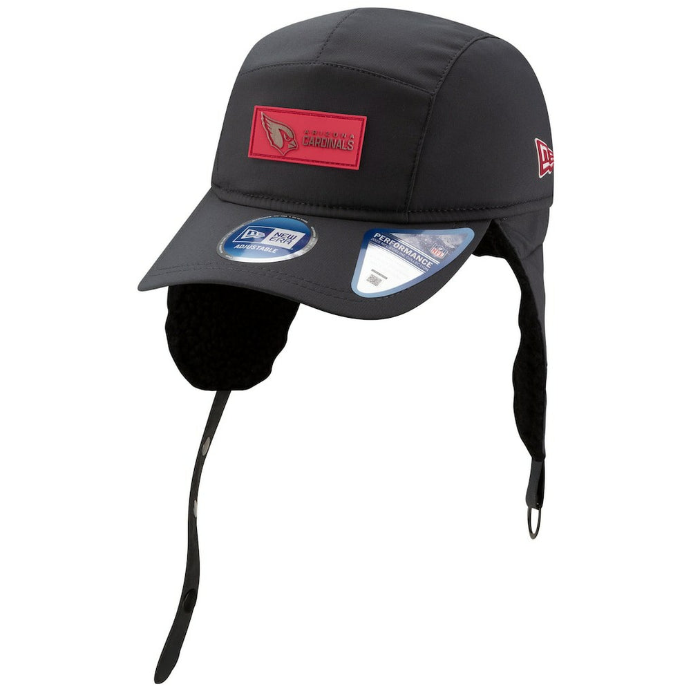 Arizona Cardinals New Era 2025 Sideline Cold Weather Runner Dog Ear Adjustable Hat - Charcoal Hats