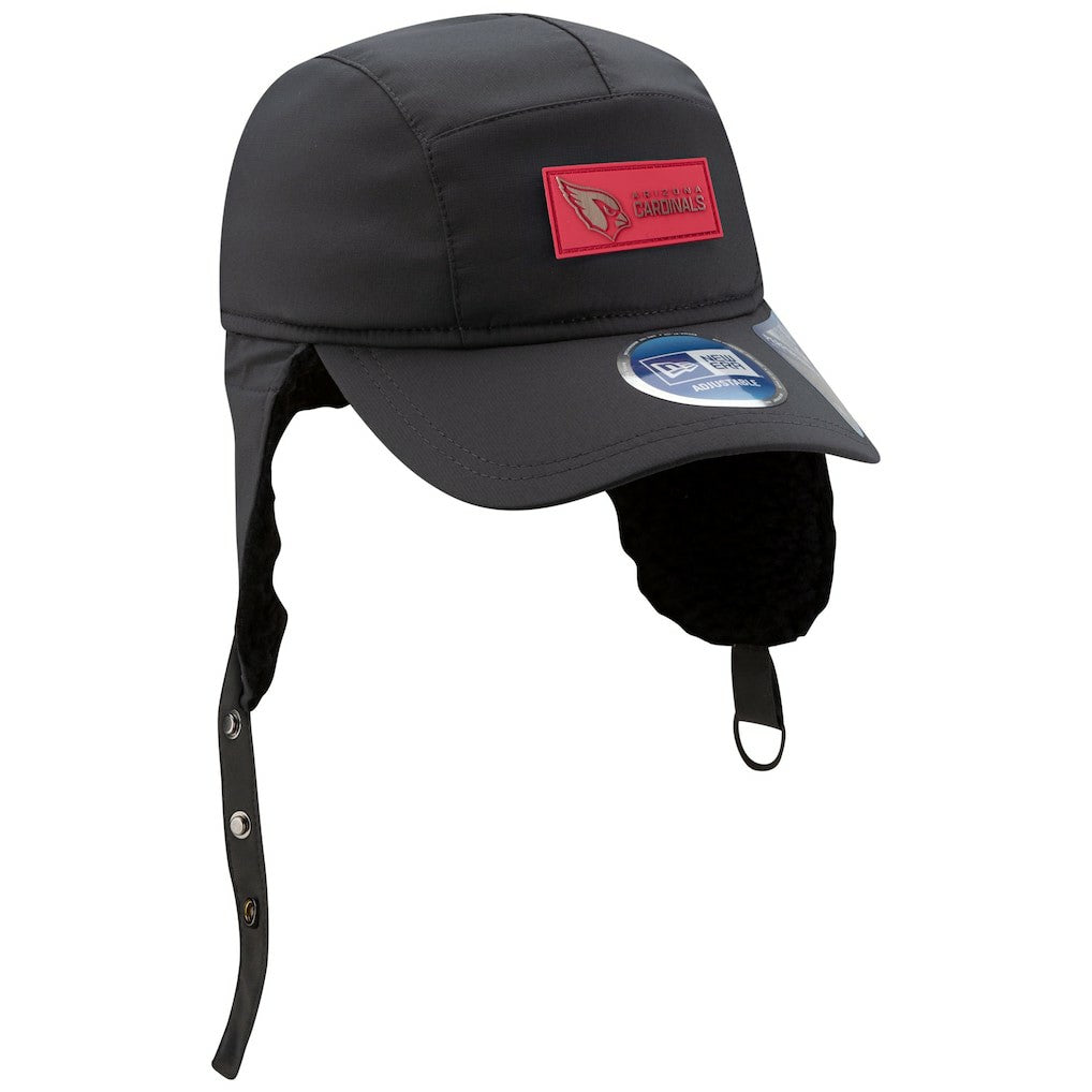 Arizona Cardinals New Era 2025 Sideline Cold Weather Runner Dog Ear Adjustable Hat - Charcoal Hats
