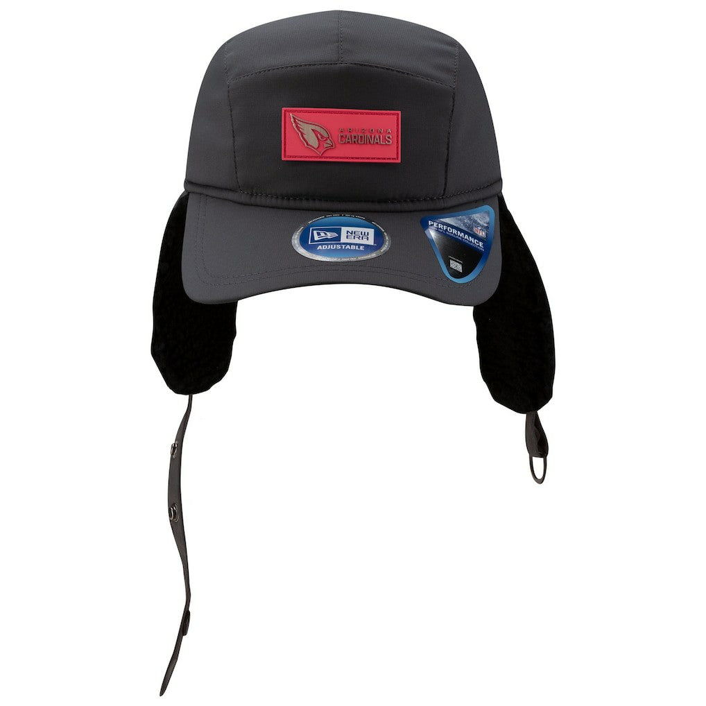 Arizona Cardinals New Era 2025 Sideline Cold Weather Runner Dog Ear Adjustable Hat - Charcoal Hats