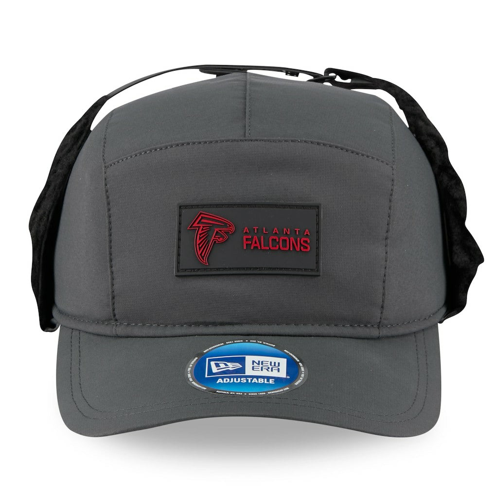 Atlanta Falcons New Era 2025 Sideline Cold Weather Runner Dog Ear Adjustable Hat - Charcoal Hats