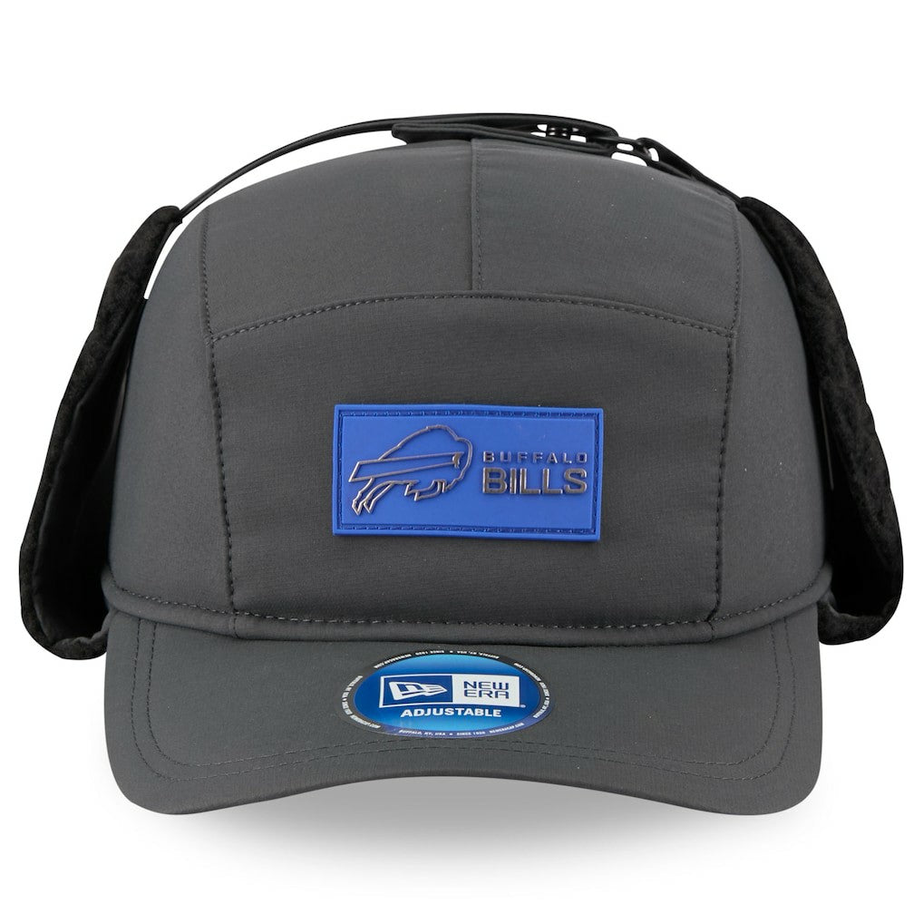 Buffalo Bills New Era 2025 Sideline Cold Weather Runner Dog Ear Adjustable Hat - Charcoal Hats