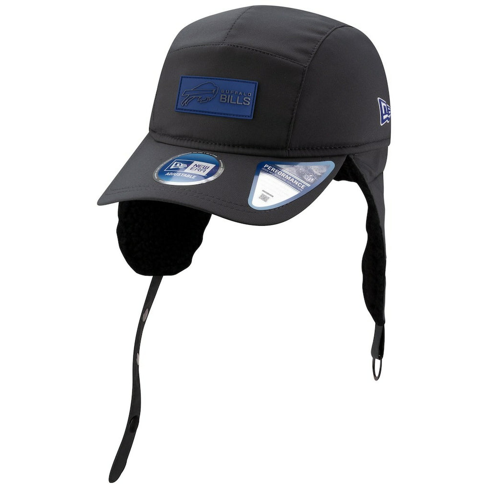 Buffalo Bills New Era 2025 Sideline Cold Weather Runner Dog Ear Adjustable Hat - Charcoal Hats
