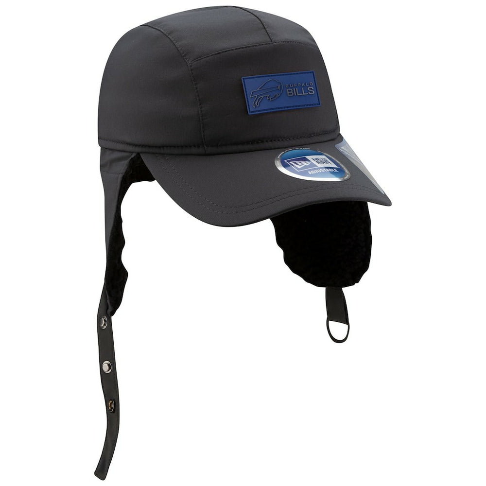 Buffalo Bills New Era 2025 Sideline Cold Weather Runner Dog Ear Adjustable Hat - Charcoal Hats
