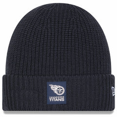Tennessee Titans New Era 2025 Sideline Cold Weather Cuffed Knit Hat - Charcoal Hats