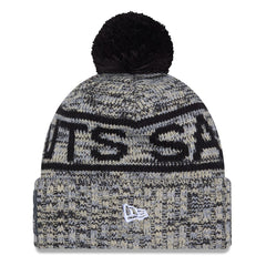 New Orleans Saints New Era 2025 Sideline Cold Weather Cuffed Knit Hat with Pom - Black Hats