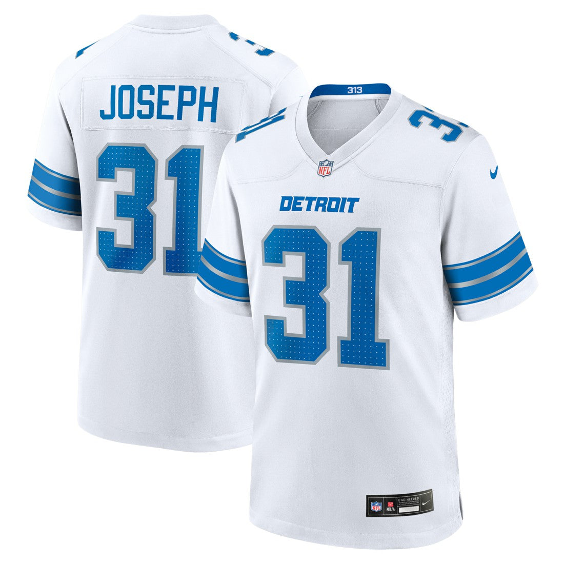 Kerby Joseph Detroit Lions Game Jersey - White Jerseys