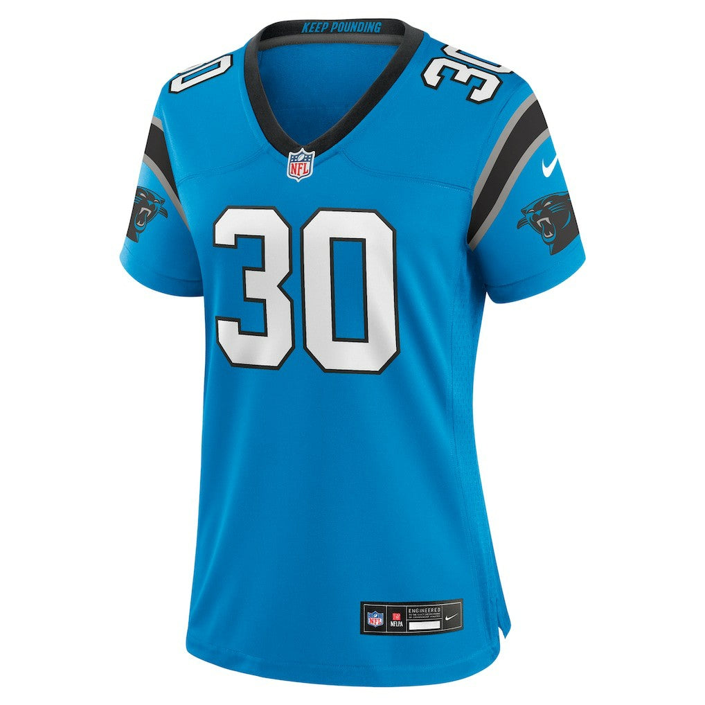 Chuba Hubbard Carolina Panthers Women's Alternate Game Jersey - Blue Jerseys