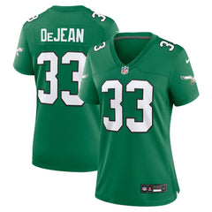 Cooper DeJean Philadelphia Eagles Women's Alternate Game Jersey - Kelly Green Jerseys
