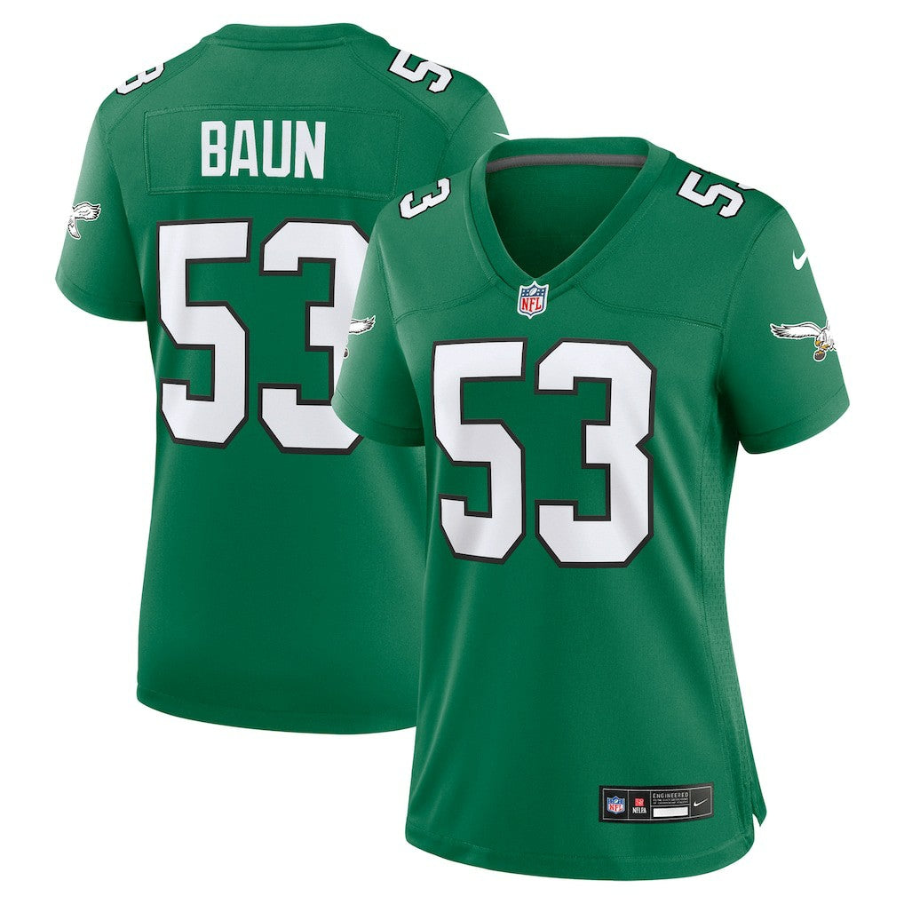 Zack Baun Philadelphia Eagles Women's Alternate Game Jersey - Kelly Green Jerseys