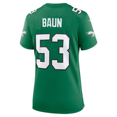 Zack Baun Philadelphia Eagles Women's Alternate Game Jersey - Kelly Green Jerseys