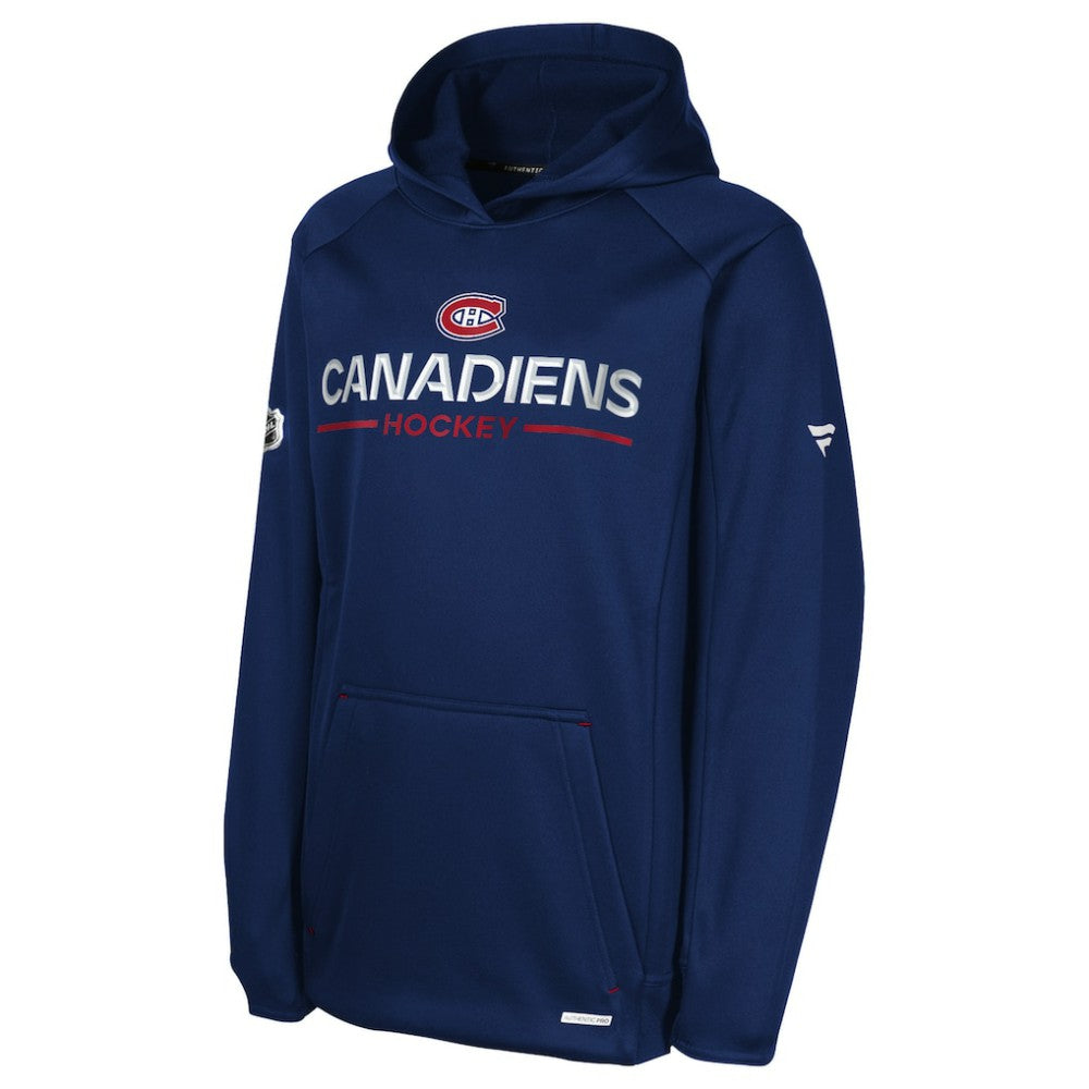 Montreal Canadiens Fanatics Youth Authentic Pro Rink Raglan Hoodie - Navy | US 202634965