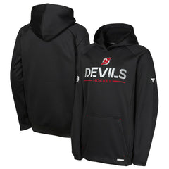 New Jersey Devils Fanatics Youth Authentic Pro Rink Raglan Hoodie - Black | US 202634967