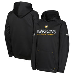 Pittsburgh Penguins Fanatics Youth Authentic Pro Rink Raglan Hoodie - Black | US 202634972