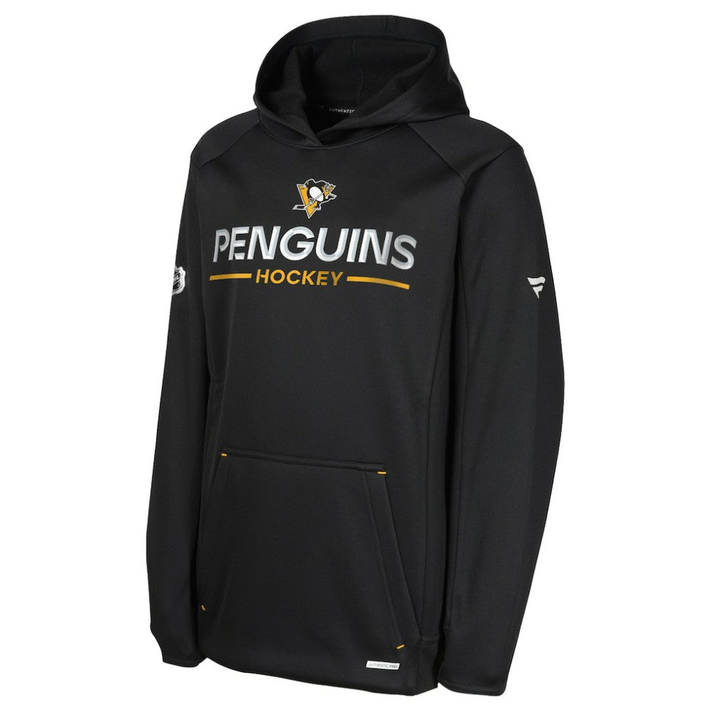 Pittsburgh Penguins Fanatics Youth Authentic Pro Rink Raglan Hoodie - Black | US 202634972