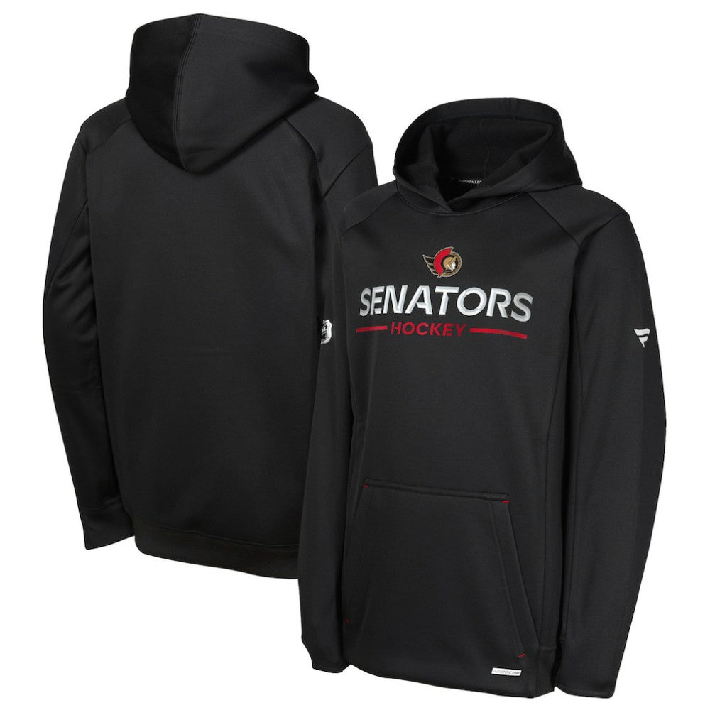 Ottawa Senators Fanatics Youth Authentic Pro Rink Raglan Hoodie - Black | US 202634976