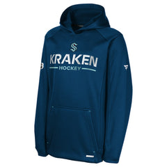 Seattle Kraken Fanatics Youth Authentic Pro Rink Raglan Hoodie - Deep Sea Blue | US 202634978