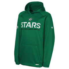 Dallas Stars Fanatics Youth Authentic Pro Rink Raglan Hoodie - Kelly Green | US 202634979