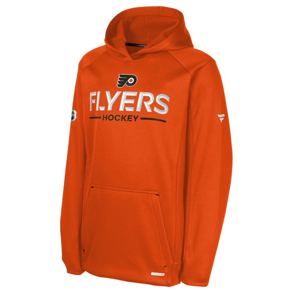 Philadelphia Flyers Fanatics Youth Authentic Pro Rink Raglan Hoodie - Orange | US 202634988
