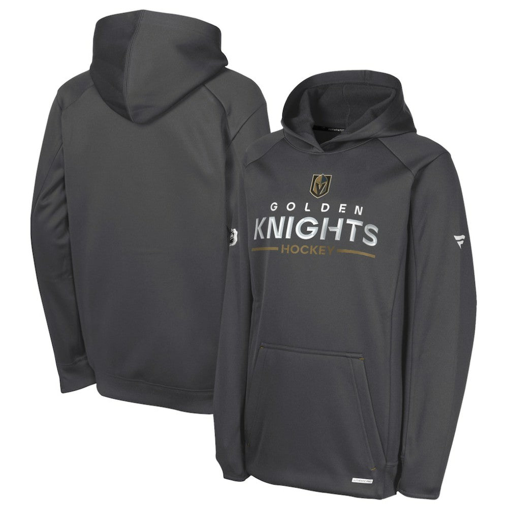Vegas Golden Knights Fanatics Youth Authentic Pro Rink Raglan Hoodie - Gray | US 202634992