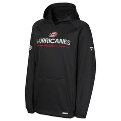 Carolina Hurricanes Fanatics Youth Authentic Pro Rink Raglan Hoodie - Black | US 202634993