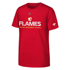 Calgary Flames Fanatics Youth Authentic Pro Wordmark T-Shirt - Red | US 202635013