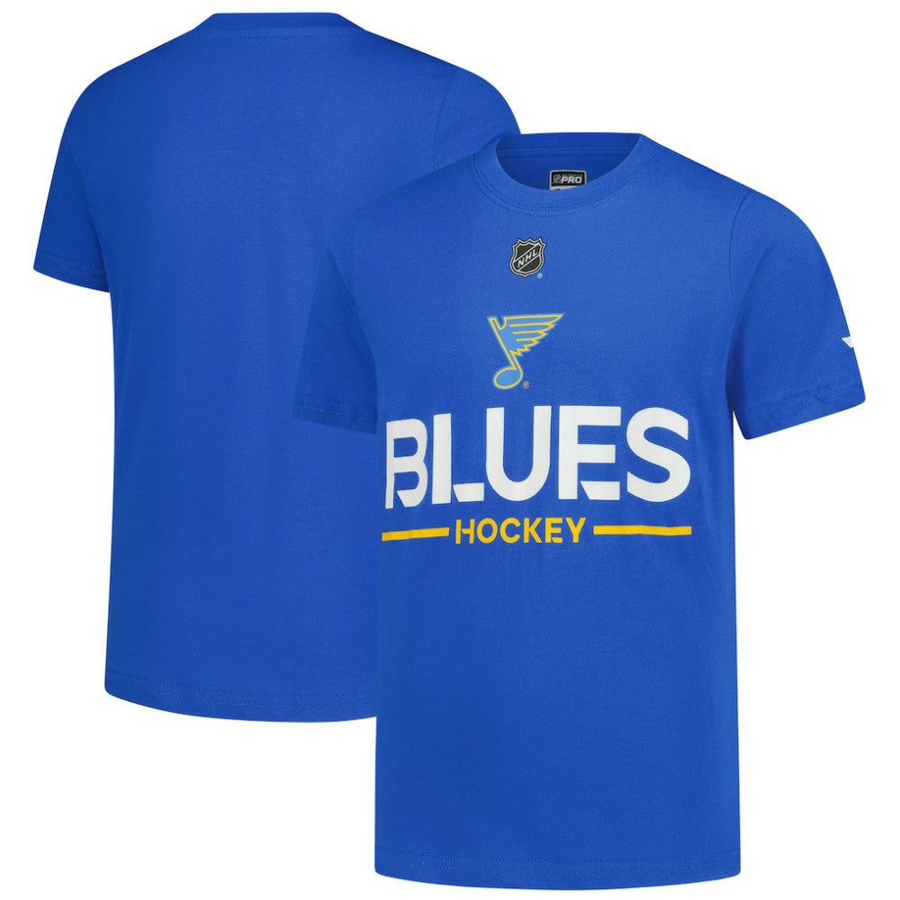 St. Louis Blues Fanatics Youth Authentic Pro Wordmark T-Shirt - Blue | US 202635021