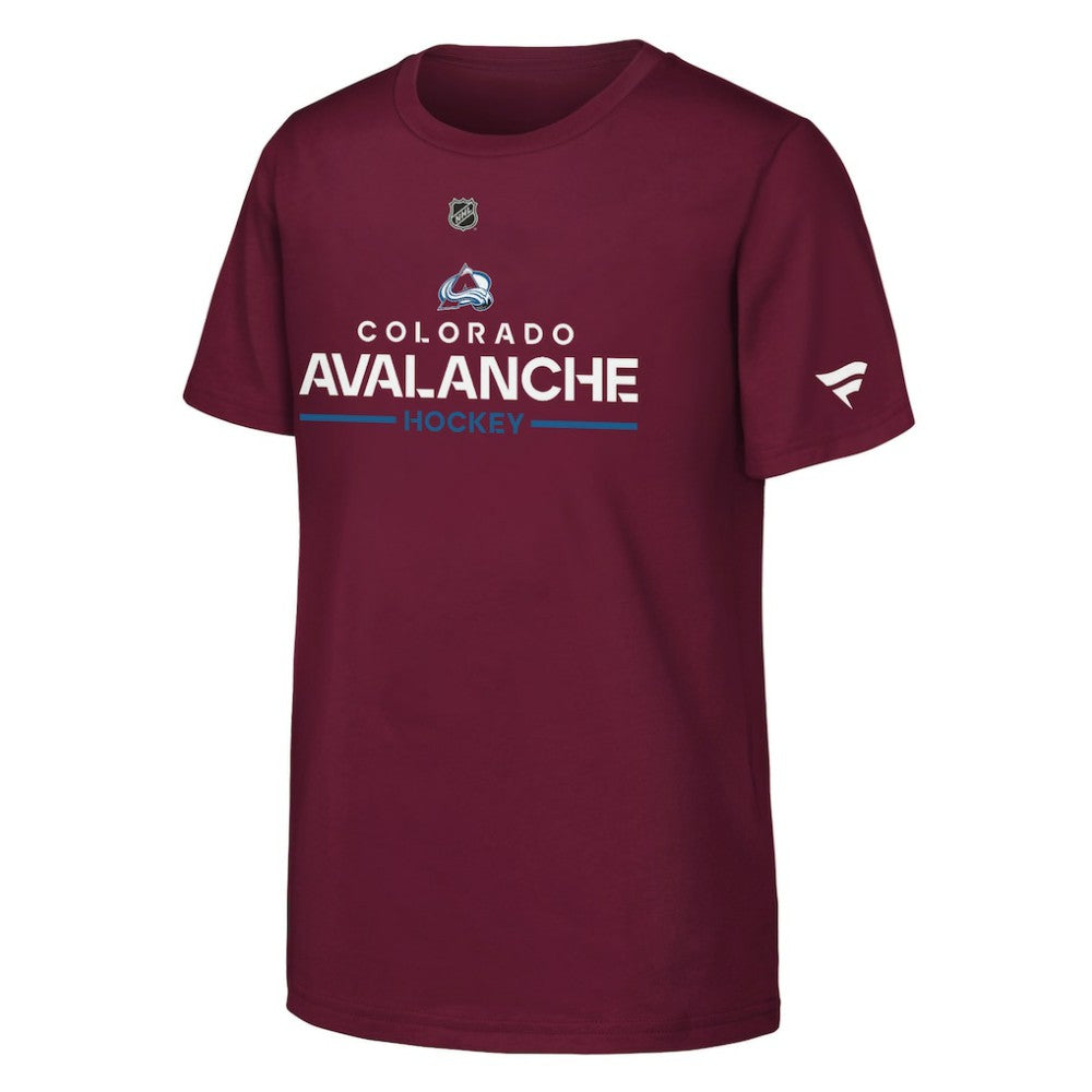 Colorado Avalanche Fanatics Youth Authentic Pro Wordmark T-Shirt - Burgundy | US 202635023