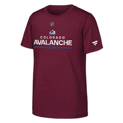 Colorado Avalanche Fanatics Youth Authentic Pro Wordmark T-Shirt - Burgundy | US 202635023