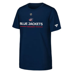 Columbus Blue Jackets Fanatics Youth Authentic Pro Wordmark T-Shirt - Navy | US 202635024
