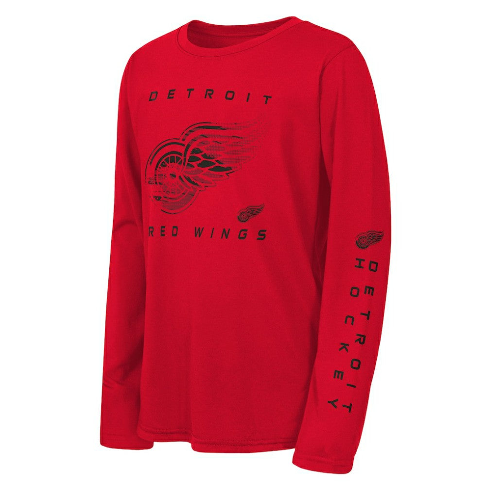 Detroit Red Wings Outerstuff Youth Seize the Win Long Sleeve T-Shirt - Red | US 202635044