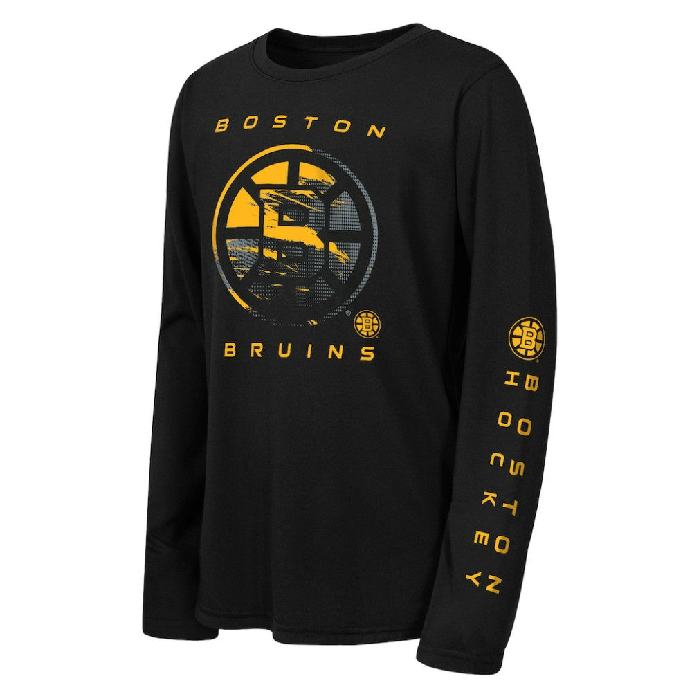 Boston Bruins Outerstuff Youth Seize the Win Long Sleeve T-Shirt - Black | US 202635051