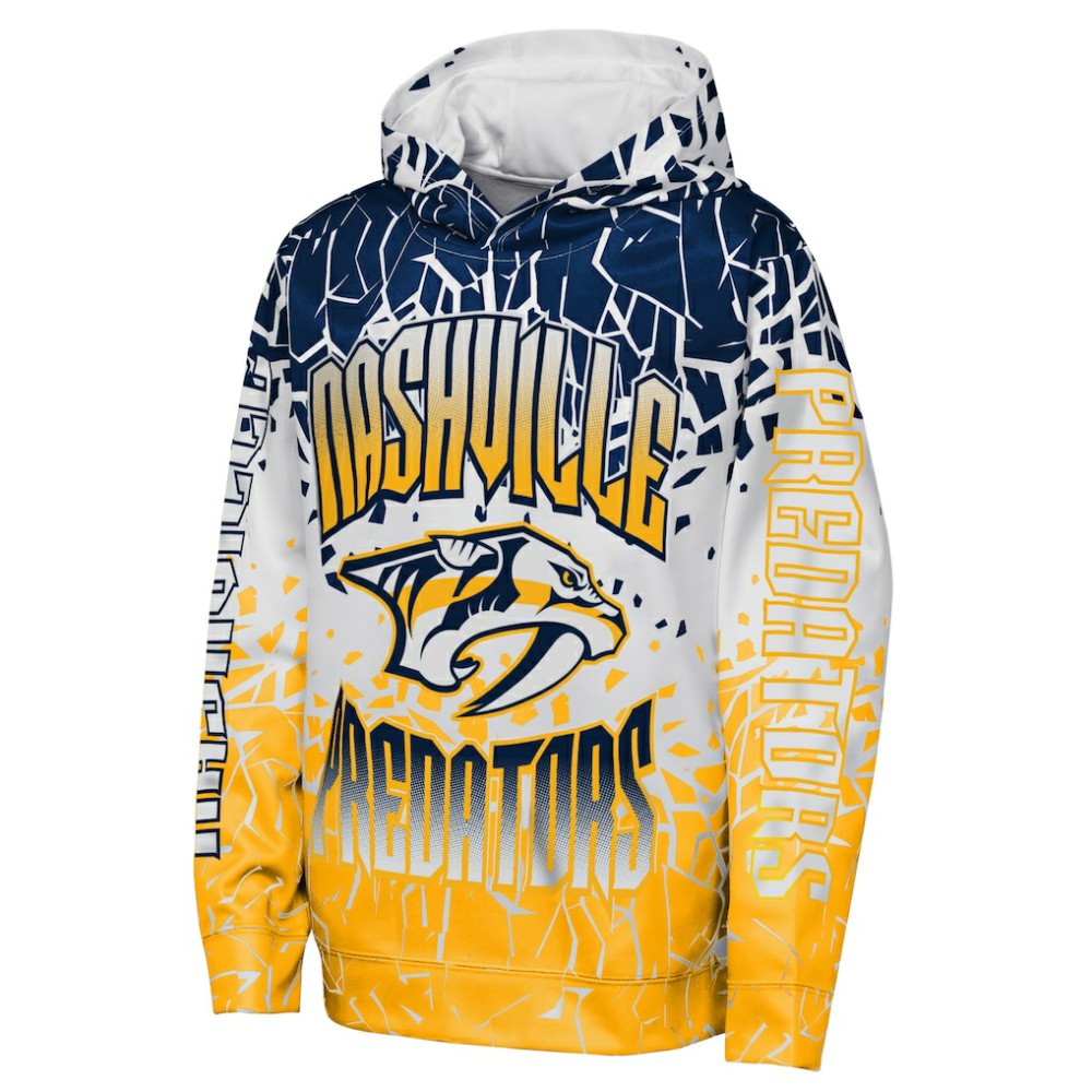 Nashville Predators Outerstuff Youth Frozen Frenzy Hoodie - Navy | US 202635066