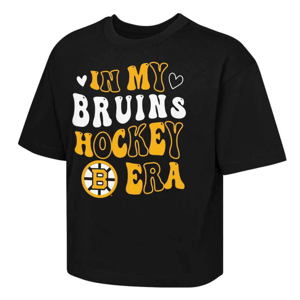 Boston Bruins Outerstuff Girls Youth In My Era Boxy T-Shirt - Black | US 202635108