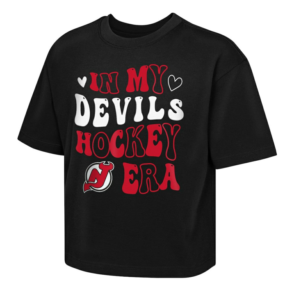 New Jersey Devils Outerstuff Girls Youth In My Era Boxy T-Shirt - Black | US 202635109