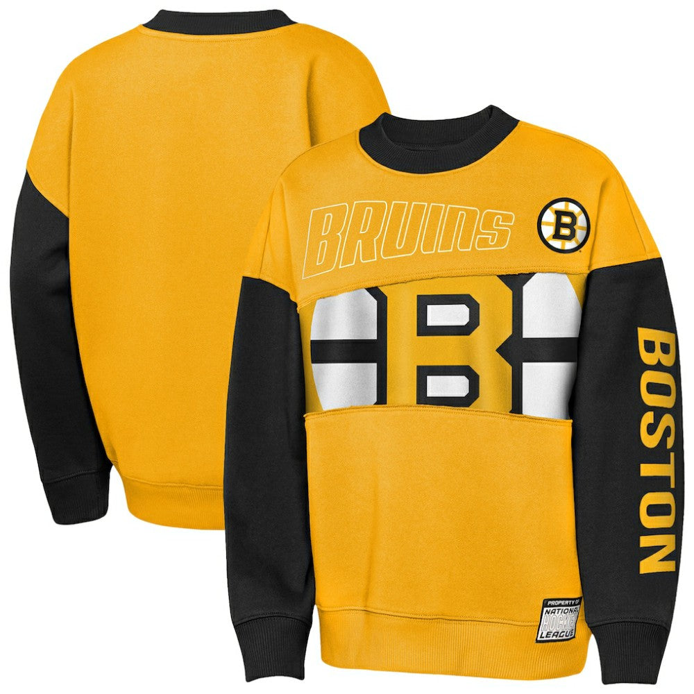 Boston Bruins Outerstuff Youth Impact Player Sweatshirt - Gold/Black | US 202635173