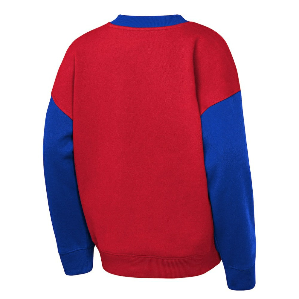 New York Rangers Outerstuff Youth Impact Player Sweatshirt - Red/Blue | US 202635174