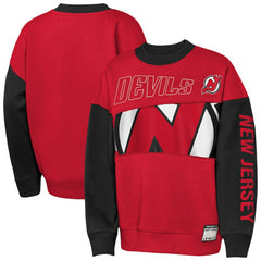 New Jersey Devils Outerstuff Youth Impact Player Sweatshirt - Red/Black | US 202635176