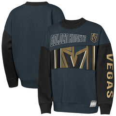 Vegas Golden Knights Outerstuff Youth Impact Player Sweatshirt - Steel/Black | US 202635178