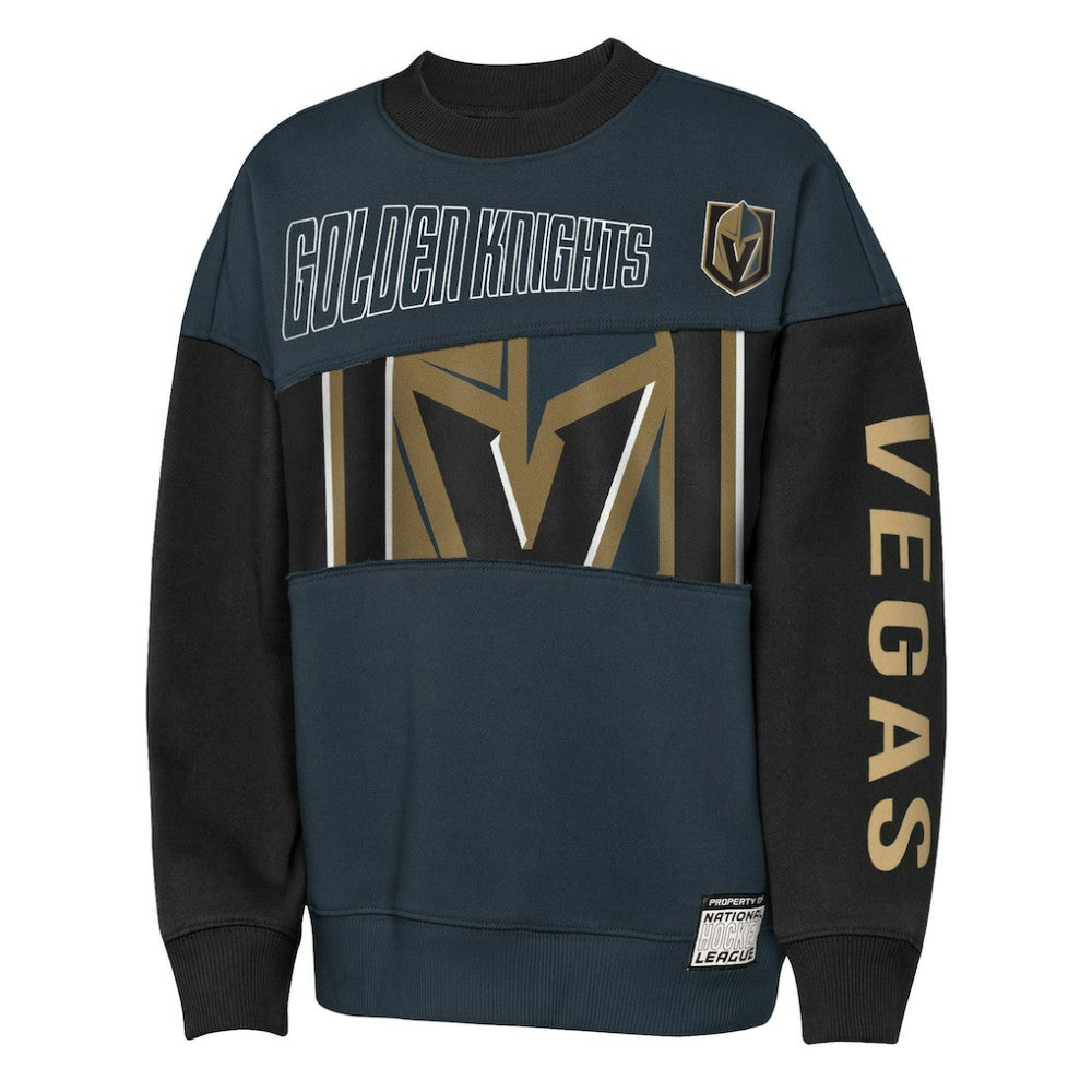 Vegas Golden Knights Outerstuff Youth Impact Player Sweatshirt - Steel/Black | US 202635178