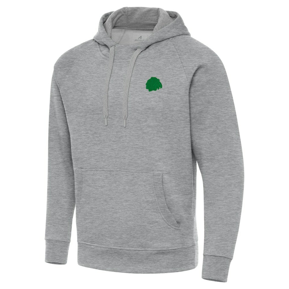 Chicago Blackhawks Antigua St. Patrick's Day Victory Pullover Hoodie - Heather Gray | US 202635215