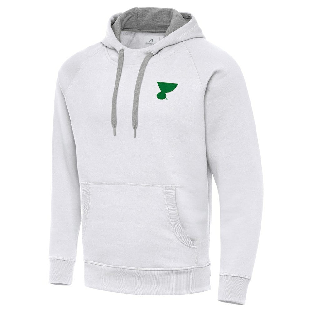 St. Louis Blues Antigua St. Patrick's Day Victory Pullover Hoodie - White | US 202635218