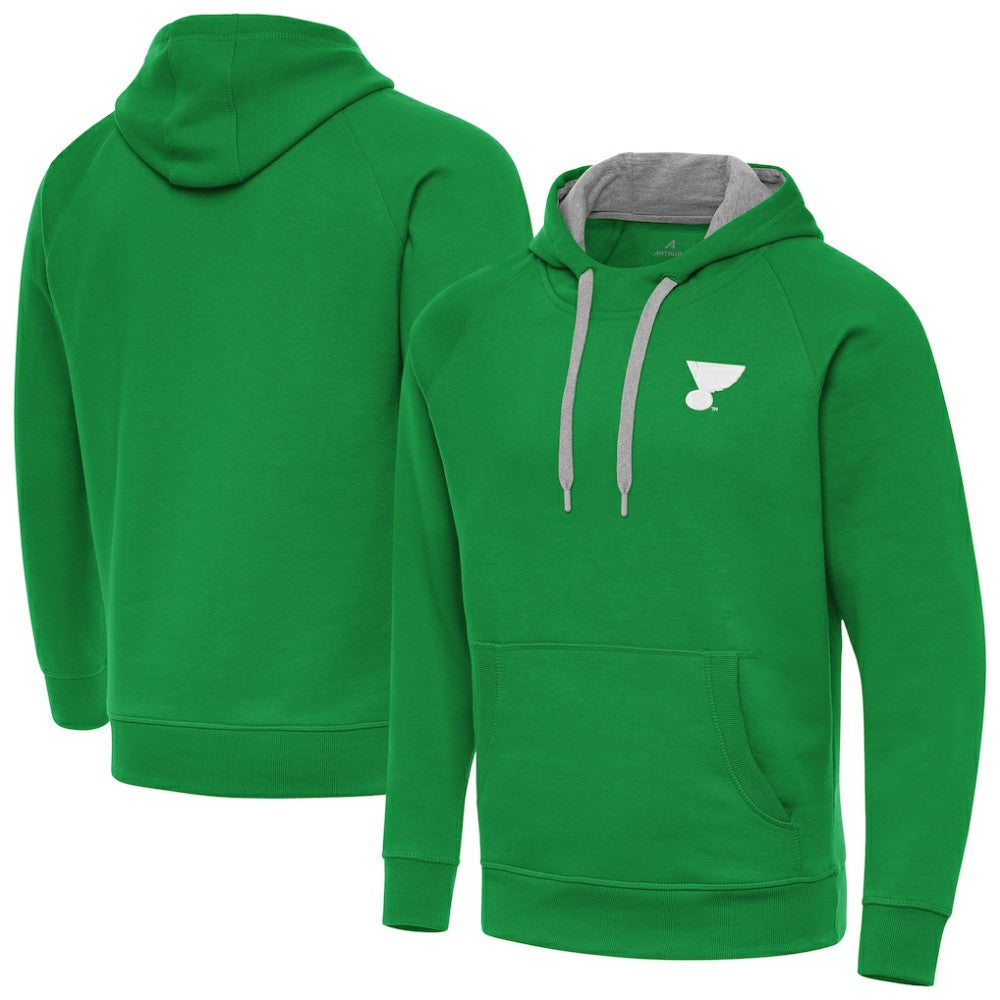 St. Louis Blues Antigua St. Patrick's Day Victory Pullover Hoodie - Kelly Green | US 202635220