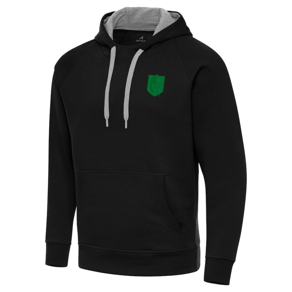Vegas Golden Knights Antigua St. Patrick's Day Victory Pullover Hoodie - Black | US 202635221