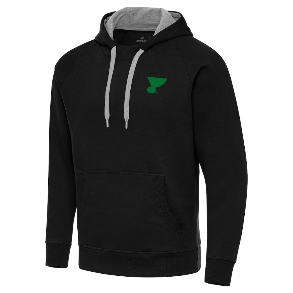 St. Louis Blues Antigua St. Patrick's Day Victory Pullover Hoodie - Black | US 202635222