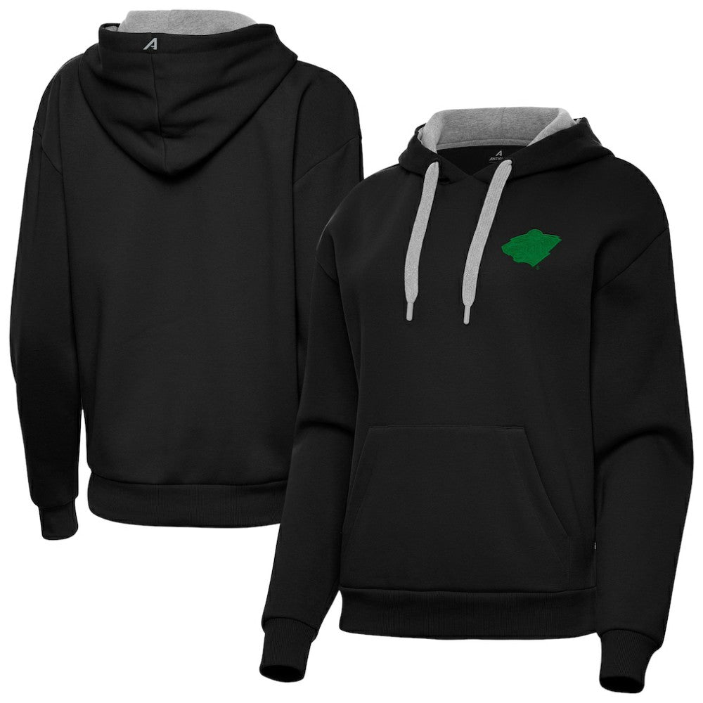 Minnesota Wild Antigua Women's St. Patrick's Day Victory Pullover Hoodie - Black | US 202635225