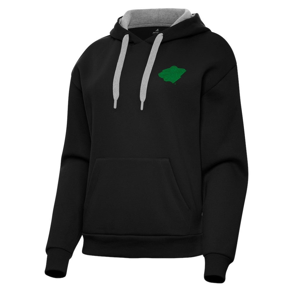 Minnesota Wild Antigua Women's St. Patrick's Day Victory Pullover Hoodie - Black | US 202635225