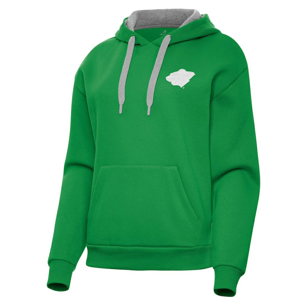 Minnesota Wild Antigua Women's St. Patrick's Day Victory Pullover Hoodie - Kelly Green | US 202635226